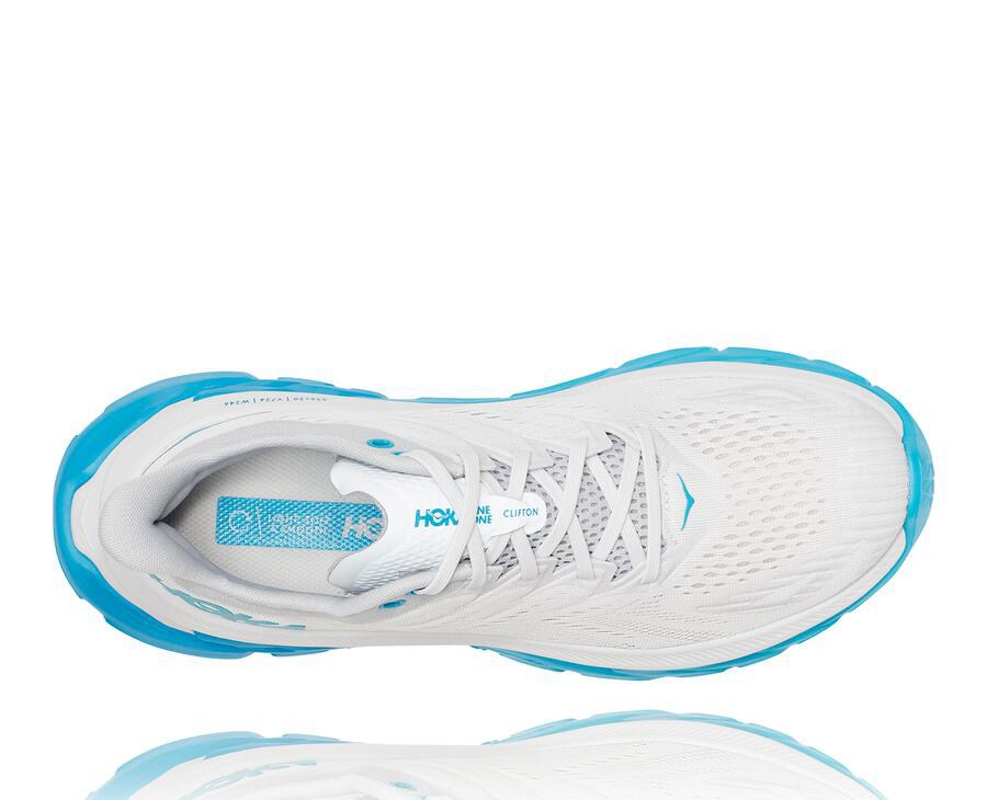 Chaussure Running Hoka One One Clifton Edge Homme - Blanche/Bleu - PIV-097286